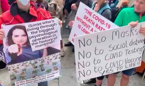 Anti Covid-19 restrictions demonstration in Ireland