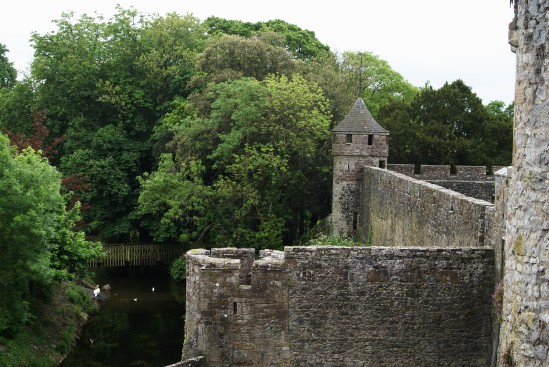 Cahir Castle east side from well tower - Public Domain Photograph