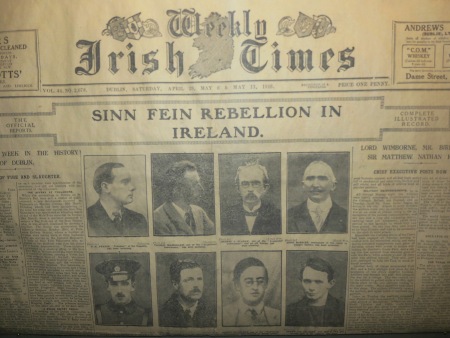 Easter 1916 Irish Times Newspaper - Public Domain Photograph