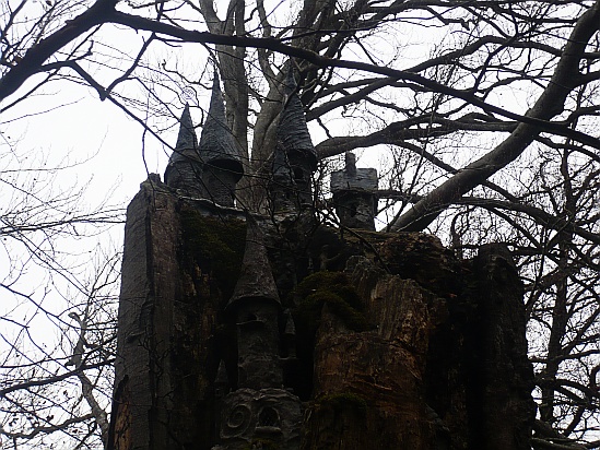 Fairy castle in trees - Public Domain Photograph