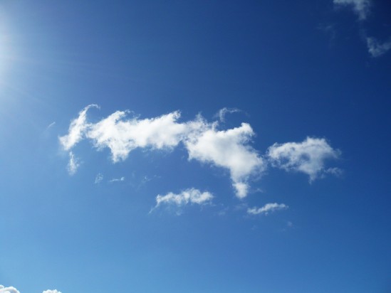 Cloudy sky blue - Public Domain Photograph