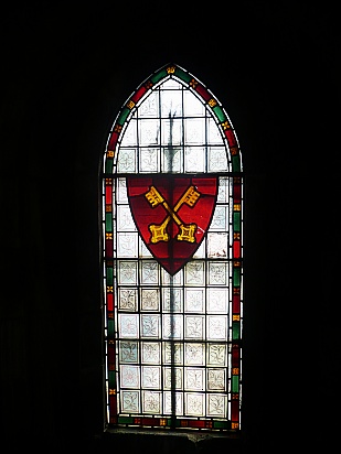 Stained glass family crest - Public Domain Photograph