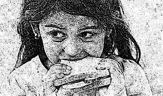 Child Eating Sandwich