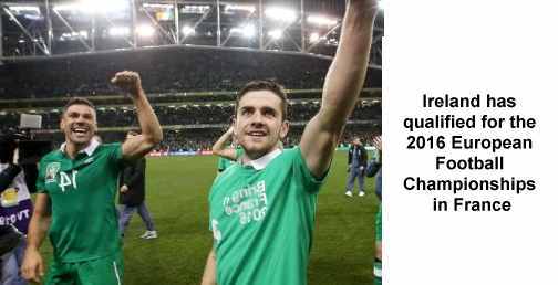 Ireland has qualified for the 2016 European Football Championships in France