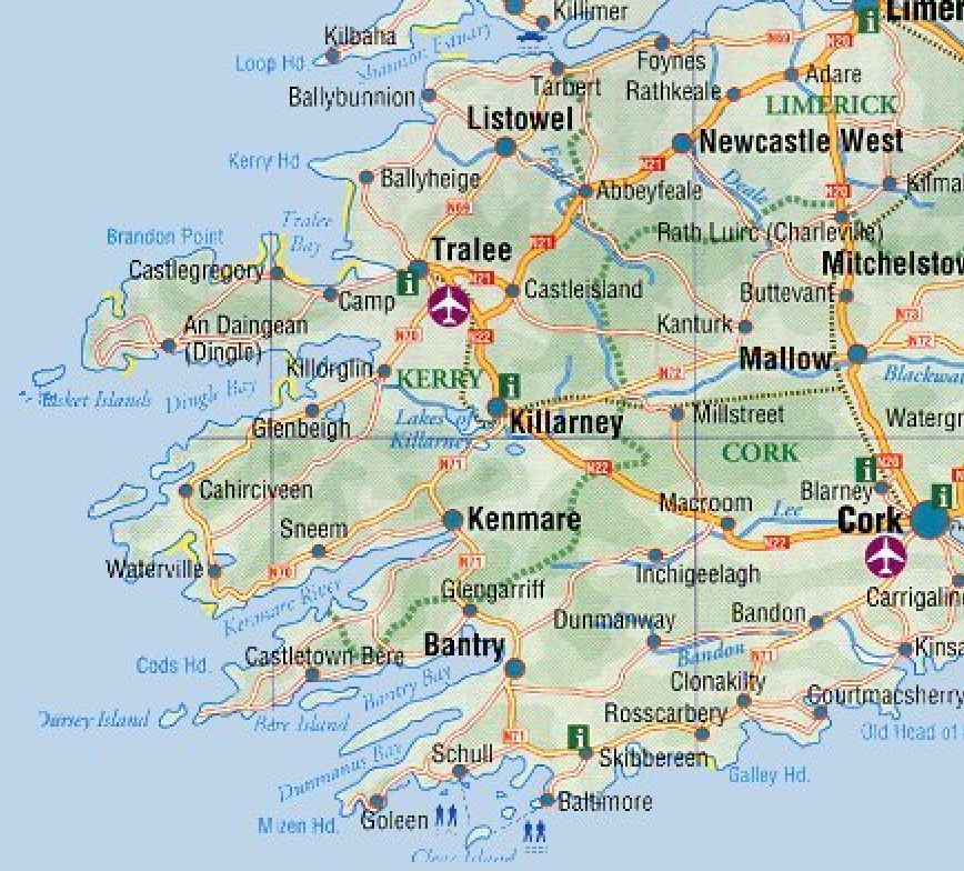 Ireland Maps Free, and Dublin, Cork, Galway