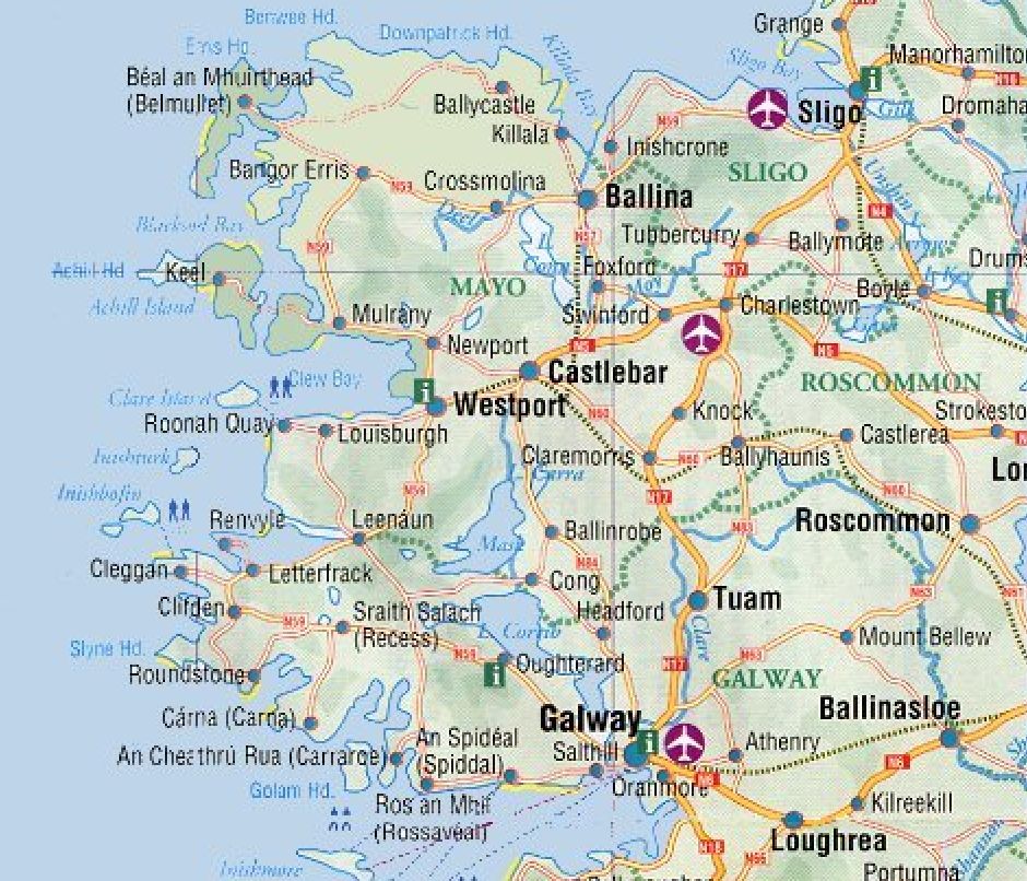Map Of West Of Ireland - Jobie Lynelle
