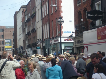 Busy street scene with people - Public Domain Photograph