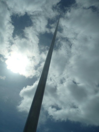 Dublin Spire Cloudy Sky - Public Domain Photograph