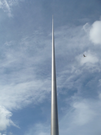 Dublin Spire with bird - Public Domain Photograph