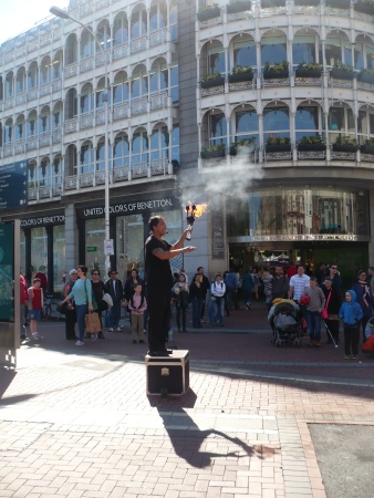 Firebreather street performer - Public Domain Photograph