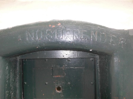 No Surrender prison cell slogan - Public Domain Photograph