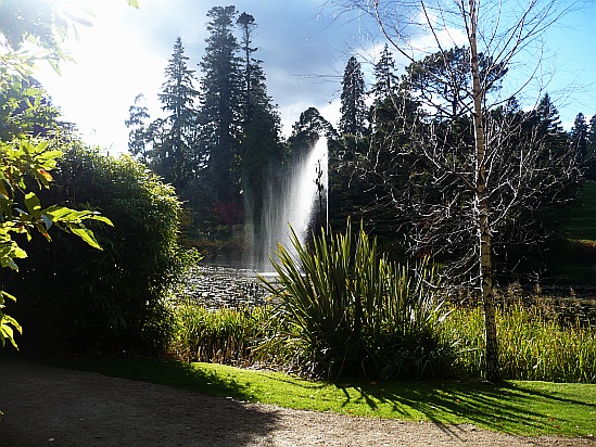 Water Fountain in Pond - Public Domain Photograph