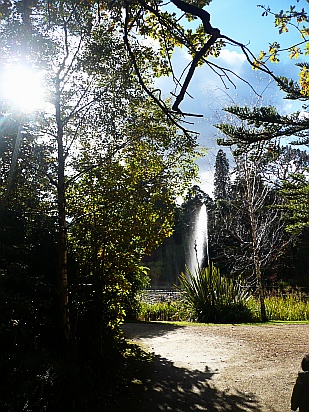 Water fountain in lake - Public Domain Photograph