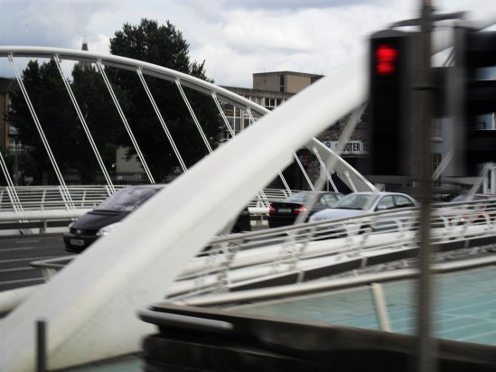 Cars on bridge - Public Domain Photograph