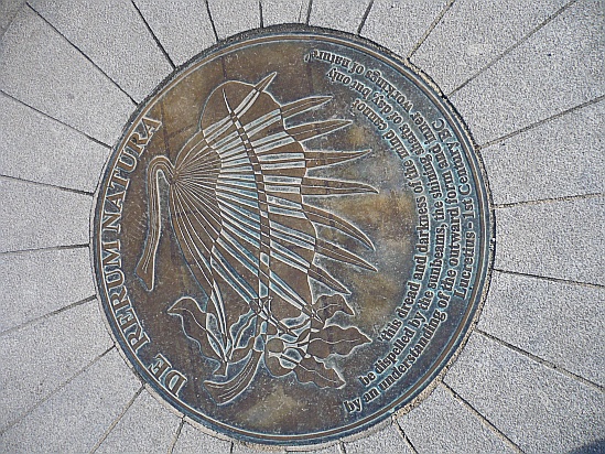 Commemorative sign in ground - Public Domain Photograph