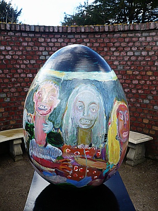 Easter egg faces - Public Domain Photograph