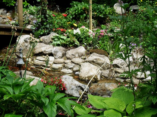 Walled flower bed - Public Domain Photograph